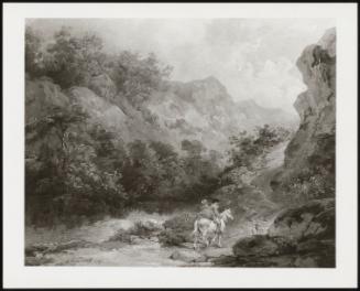 Landscape With Two Figures On A Horse, 1791 (A Rocky Valley With Peasants On A Horse, Beside A Stream)