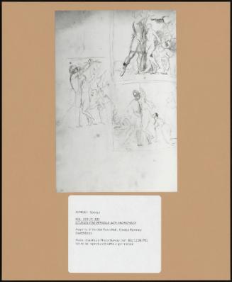 Folio 30r (P. 59) Studies for Perseus and Andromeda