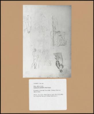 Folio 18r (P. 35) Various Groups Sketches