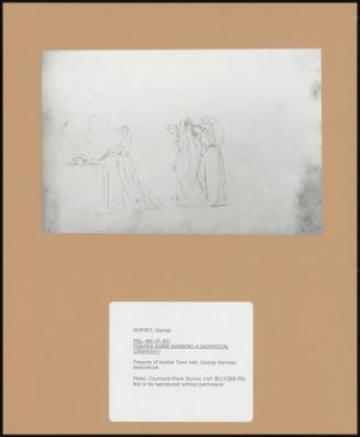 Folio 46v (P. 92) Figures Scene Showing a Sacrificial Ceremony