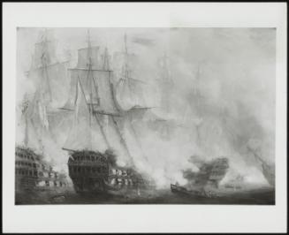 Trafalgar, With The Redoutable Engaged By The Victory And Temeraire