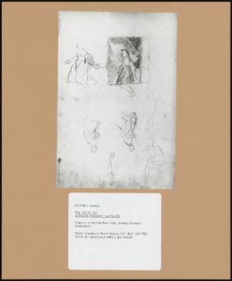 Folio 5v (P. 10) Various Portrait Sketches