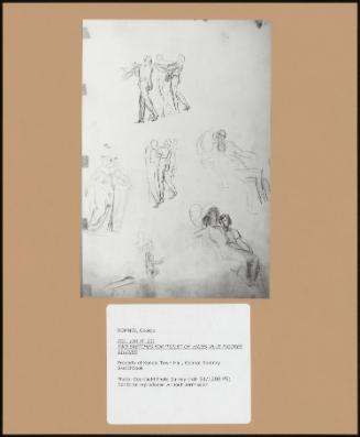 Folio 12r (P. 23) Two Sketches for 'toilet of Venus' Plus Figures Studies