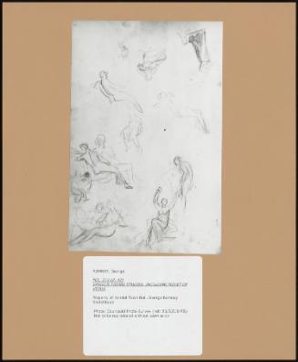 Folio 21v (P. 42) Various Figure Studies, Including Toilet of Venus