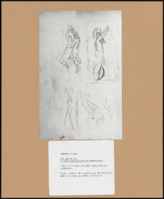 Folio 28v (P. 56) Studies for Perseus and Andromeda