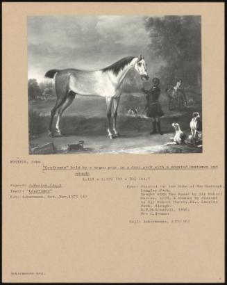 "Craftsman" Held by a Black Page in a Deer Park with a Mounted Huntsman and Hounds