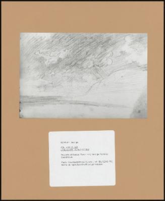 Folio 43v (P. 68) Landscape, Cloud Study