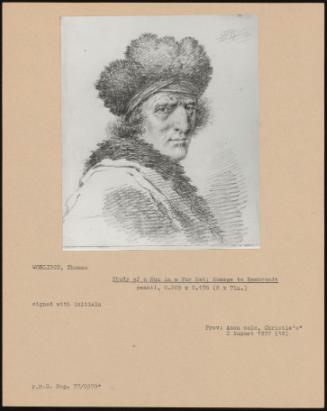 Study Of A Man In A Fur Hat: Homage To Rembrandt