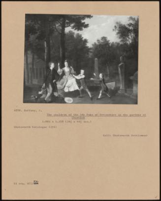The Children Of The 4th Duke Of Devonshire In The Gardens At Chiswick