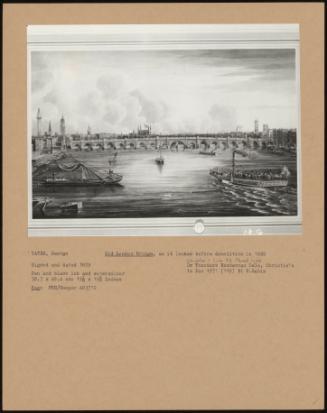 Old London Bridge, as It Looked before Demolition in 1828