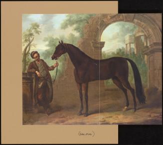 The Great Stallion 'the Gogdolphin Arabian' in an Architectural Landscape, Held by a Groom