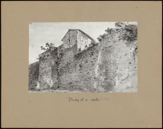 Study of Wall with House Behind