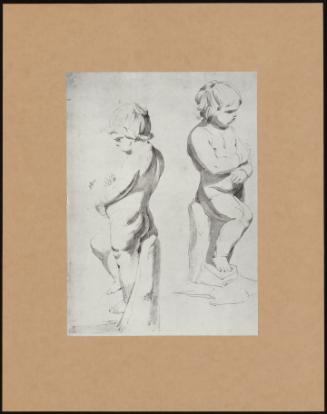 Two Studies of a Sculpture of a Putto