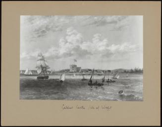 View Of Calshot Castle, Isle Of Wight, With Shipping