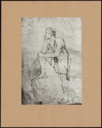 Boy with Leg Up. From Wright's Sketchbook