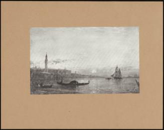 The Venetian Lagoon At Sunset Signed
