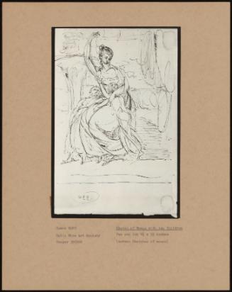 Sketch of Woman with Two Children