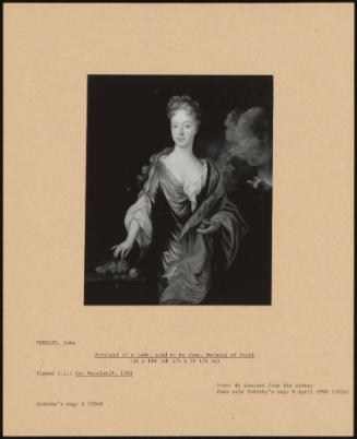 Portrait Of Lady, Said To Be Jean, Duchess Of Perth