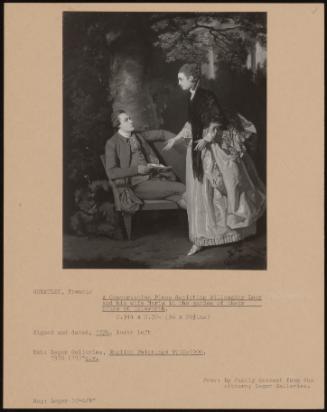 A Conversation Piece Depicting Willoughby Lacy and His Wife Maria in the Garden of Their House at Isleworth.