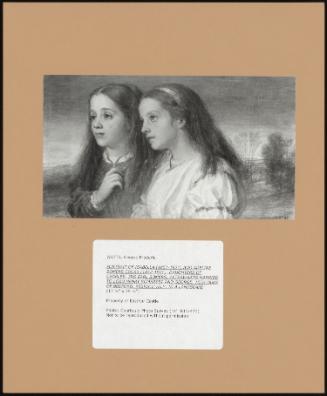 Portrait Of Isabella (1851-1921) And Adeline Somers Cock (1852-1920), Daughters Of Charles, 3rd Earl Somers; Afterwards Married To Lord Henry Somerset And George, 10th Duke Of Bedford, Respectively; In A Landscape