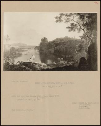 River With Bathers, Cattle And A Ruin