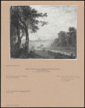 Windsor Forest With A Phaeton Crossing A Bridge In The Distance