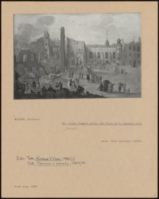 The Inner Temple After The Fire Of 4 January 1737 [London