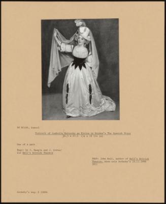 Portrait of Isabella Mattocks as Elvira in Dryden's the Spanish Fryar