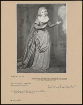 Mrs. Brooks (1768-1833 ) as Leonora in "The Revenge"