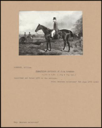 Equestrian Portrait Of John Gregson.