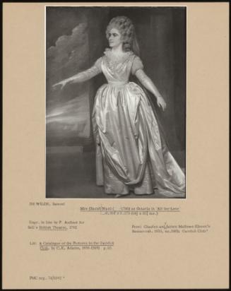 Mrs Sarah Ward ( -1786) as Octavia in "All for Love"