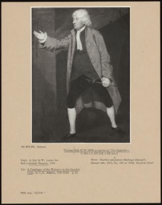 Thomas Hull (1728-1808) as Jarvis in "The Gamester"