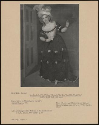 Mrs Rock (Fl. 1788-1792) as Viletta in "She Wou'd and She Would Not"