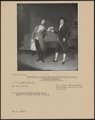 John Bannister as Sylvester Daggerwood and Richard Suett as Fustian in "Sylvester Daggerwood"