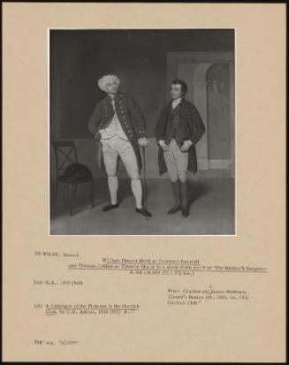 William Dowton (Left) as Governor Heartall and Thomas Collins as Timothy Quaint in a Scene From Act V of "The Soldier's Daughter"