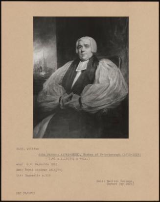 John Parsons (1761-1819), Bishop Of Peterborough (1813-1819)