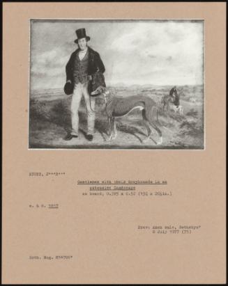 Gentlemen with Their Greyhounds in an Extensive Landscape