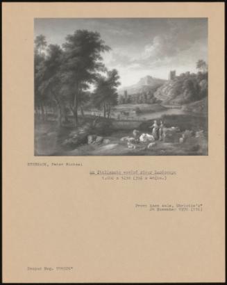 An Italianate Wooded River Landscape