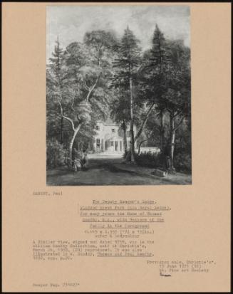 The Deputy Rangers Lodge, Windsor Great Park (Now Royal Lodge), For Many Years The Home Of Thomas Sandby, R. A., With Members Of The Family In The Foreground