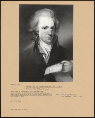 Portrait of Sir Charles Wilkins, M. D., F. R. S.