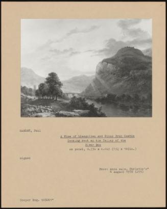 A View of Llangollen and Dinas Bran Castle Looking West Up the Valley of the River Dee