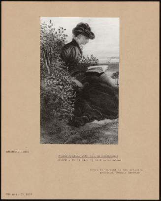 Woman Reading with Sea in the Background