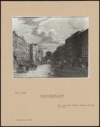 A View Of Temple Bar, London