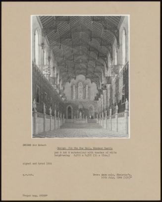 Design For The New Hall, Windsor Castle