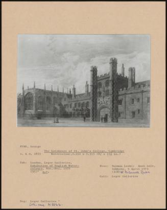 The Gatehouse Of St. John's College, Cambridge