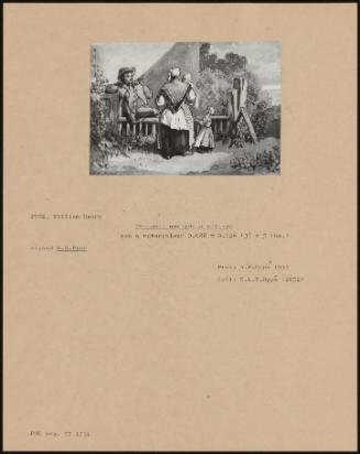 Peasants Outside A Cottage