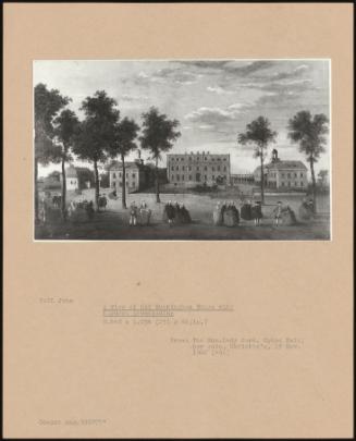 A View Of Old Buckingham House With Figures Promenading