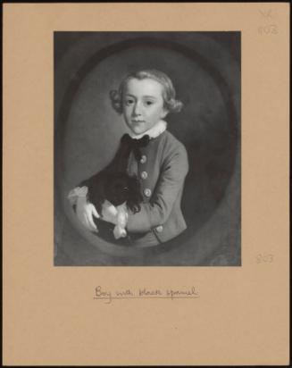 Boy With Black Spaniel