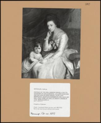 Portrait of the Hon. Theresa Parker (1744-75), Daughter of John Robinson, 1st Lord Grantham and 2nd Wife of John Parker, Later Lord Boringdon, Whom She Married in 1769; with Her Son, John, Later 1st Earl of Morley (Added in 1775, when He Was 3)