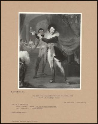 The First Production Of Don Giovanni In London, 1817